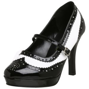 1920s vintage style shoes - Funtasma by Pleaser Womens Contessa-06 Pump in black and white.jpg